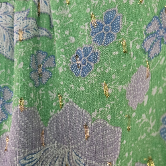 💵3/$20 Joie Green Flowy Boho Floral Print Blouse Sz Small - Picture 9 of 11
